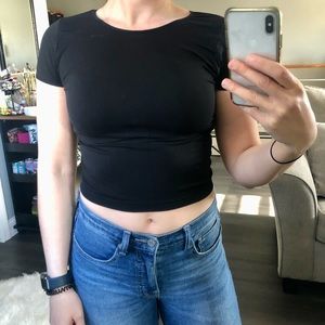 NWT | Free People Intimately Cap Sleeve Seamless Cami Black | XS/S